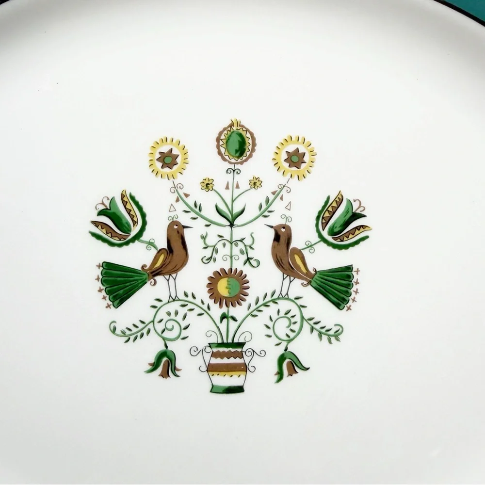 Vintage Homer Laughlin Cavalier Eggshell Persian Garden Platter 11.75” E56N5